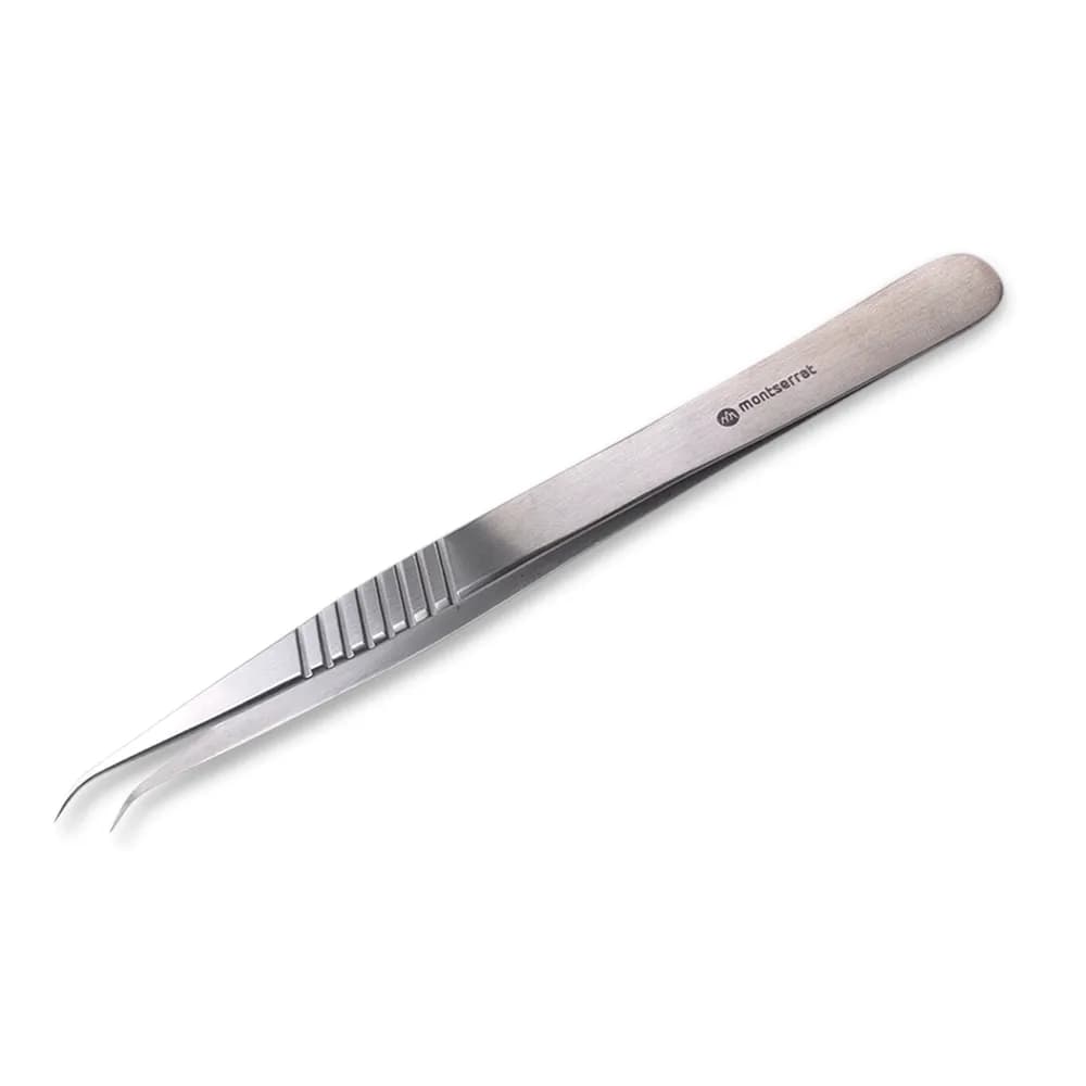 Pinça Lazar Curva 15 cm x 0,8 mm Cabo Redondo
