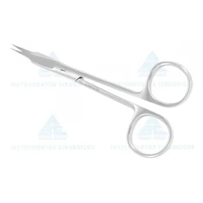 Tesoura Goldman Fox 13cm Curva com Serrilha para Peridontia - ABC