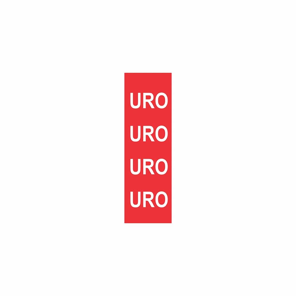Fita Adesiva 1/4 URO Vermelha / Branco