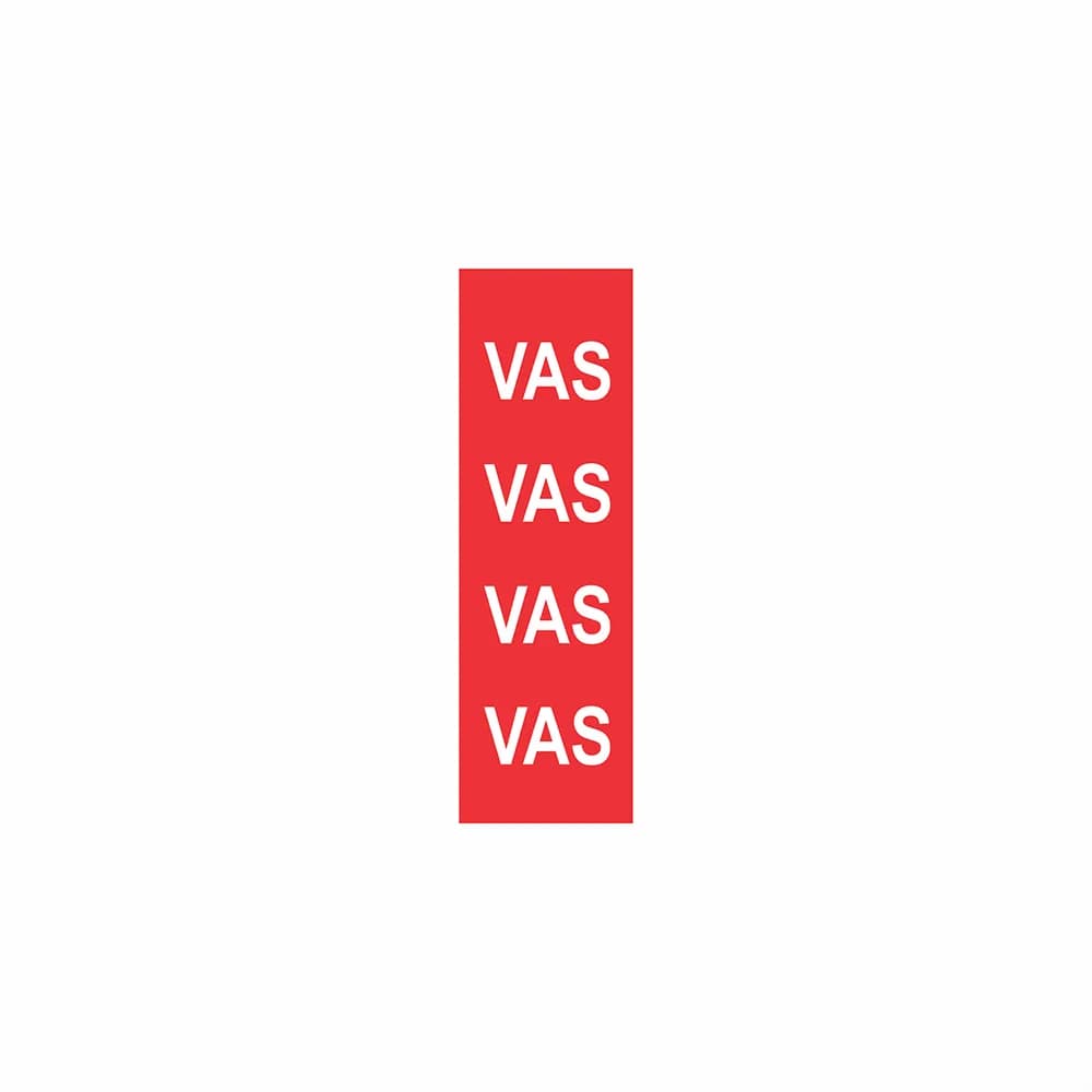 Fita Adesiva 1/4 VAS Vermelho / Branco