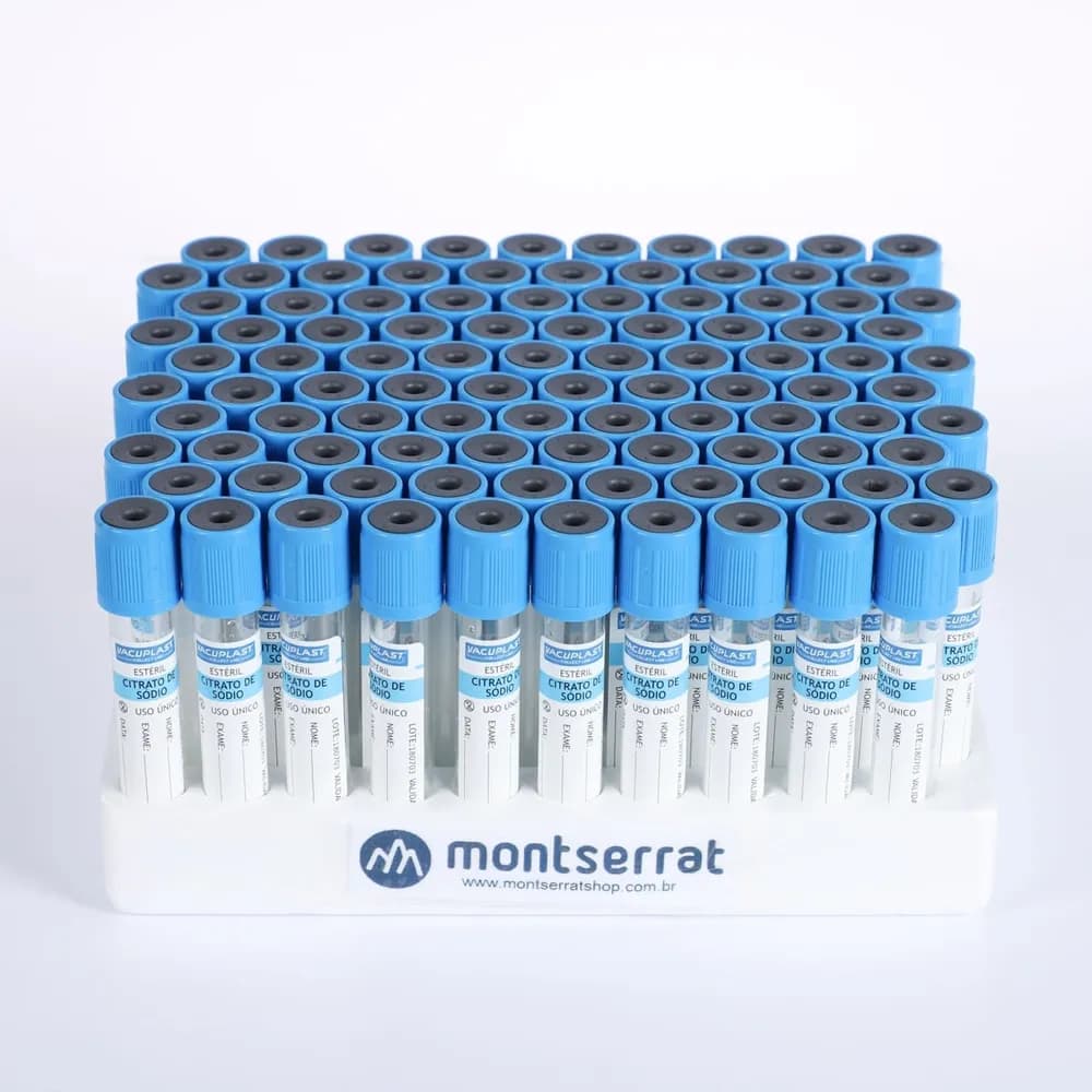 Tubo à Vacuo de Vidro com Citrato de Sódio 4ml c/ 100 Unid - Cral