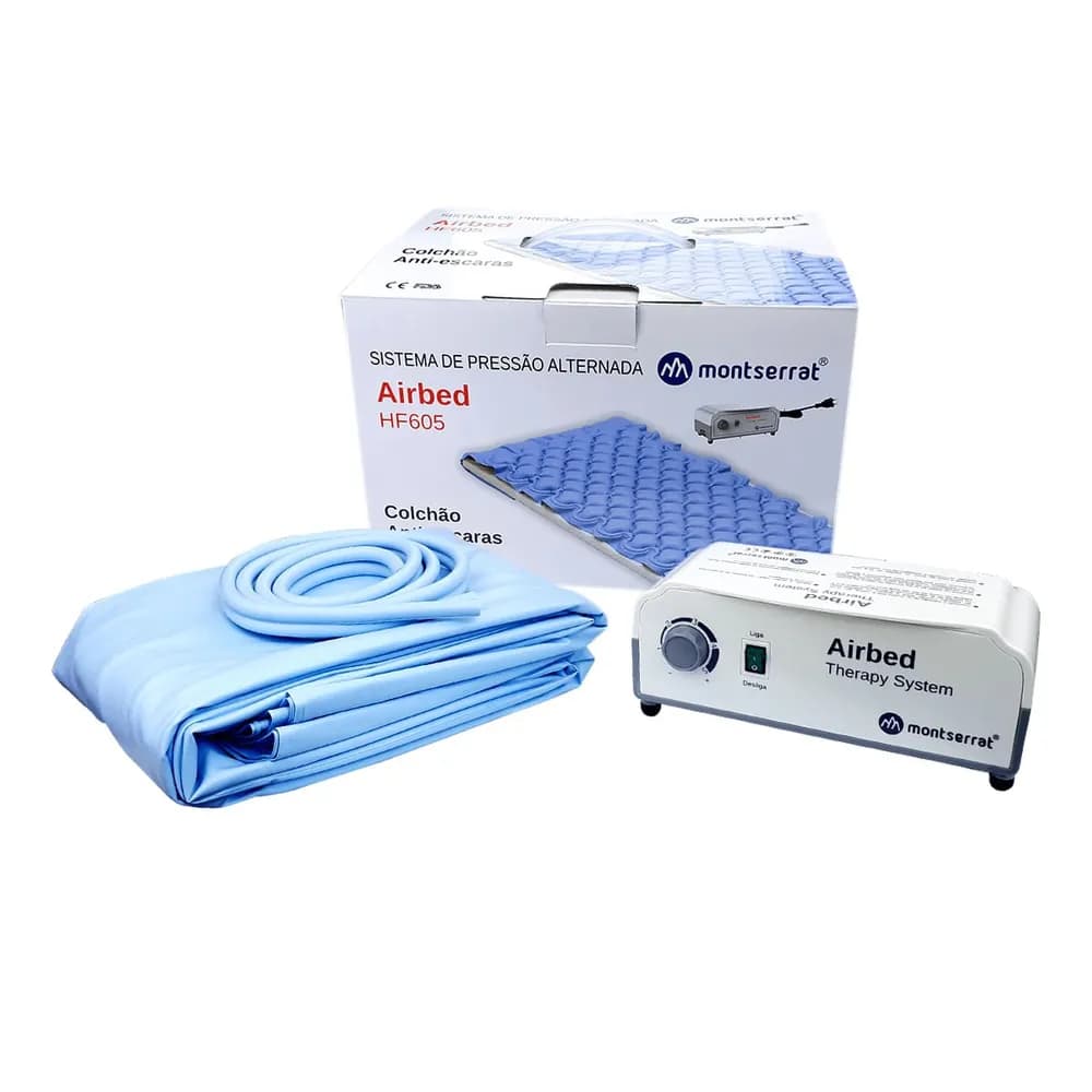 Colchão Pneumático Anti-escaras HF6001 c/ Bomba de Pressão Alternada HF605 - 127V