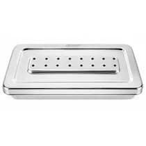 Estojo Inox Perfurado 18x8x3cm