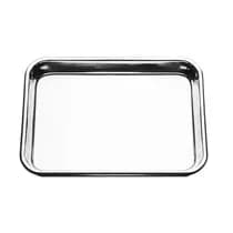 Bandeja Aço Inox Retangular 35x25x4cm - Fava