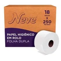 Papel Higiênico Folha Dupla Rolo 250m