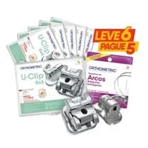 Kit Promocional Leve 6 Pague 5 Bráquete Metálico Autoligado U-Clip Roth 022 + Sequência de Arco + Tubo