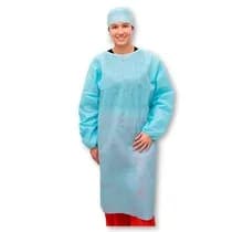 Avental Descartável Cirúrgico Manga Longa Azul Claro 30GR