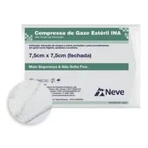 Compressa de Gaze Estéril 11 Fios Safe Croche Ina 7,5 x 7,5cm