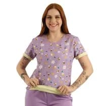 Blusa Scrub Feminina Dupla Face Abelhinhas