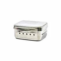 Estojo para Esterilização Inox 7x6x3cm Perfurado para 30 Brocas