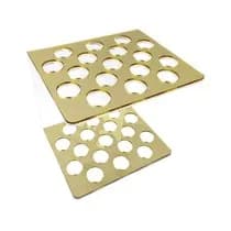 Suporte para Resinas 17 Furos Dourado Espelhado
