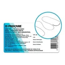 Fio de Sutura Agulhado Seda Trançada 3/0 17mm 3/8 - Procare
