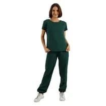 Pijama Cirúrgico Feminino Versatile Verde Escuro