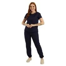 Pijama Cirúrgico Feminino Versatile Azul Marinho