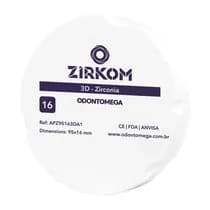 Disco de Zirconia Zirkom Zz 3D 16mm W (Bleach) - Odontomega