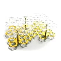 Porta Resina Colmeia 33 Furos Dourado