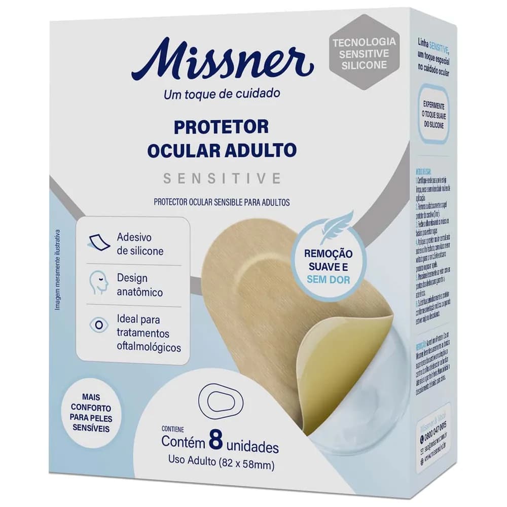 Protetor Ocular Sensitive Adulto Caixa 8UN 1615