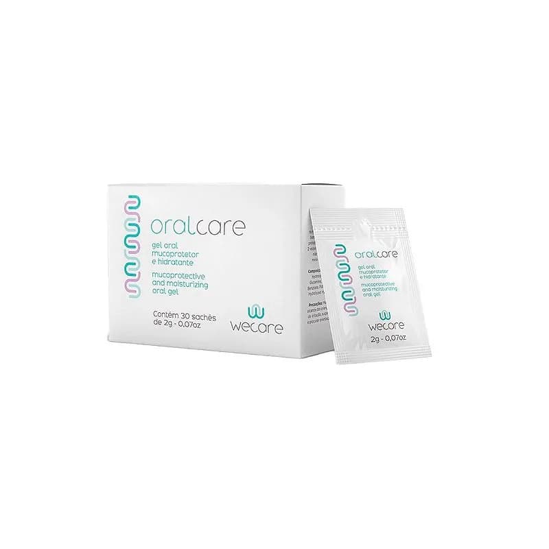 Oralcare em Gel para Tratamento da Mucosite da Wecare - Caixa com 30 sachês de 2g