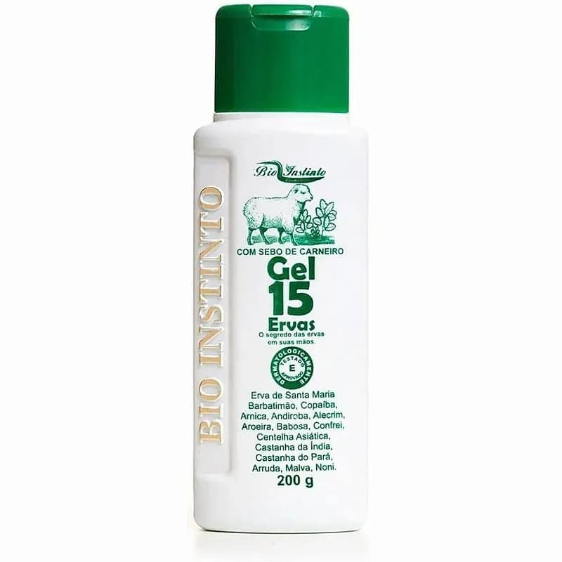 Gel Massageador 15 Ervas Com Sebo de Carneiro 200g - Bio Instinto