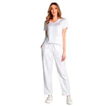 Pijama Cirúrgico Feminino Plus Size Branco