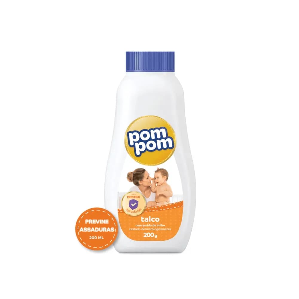 Talco Infantil Pompom Suave C/1FR X 200G