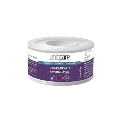 Esparadrapo Impermeável Branco de 2,5cm x 4,5m da Uniqmed - Unidade
