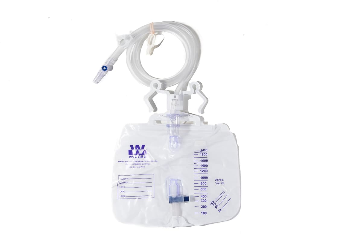 Bolsa Urina Sistema Fechado Standard Quadrado Wiltex