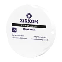 Disco de zircônia ZirkOM ZZ HS 25mm - OdontoMega
