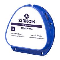 Disco de Zircônia Zirkom Ag 3D 25mm - Odontomega