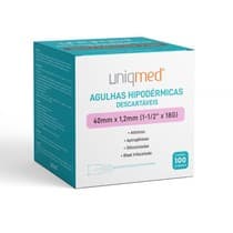 Agulhas Hipodérmicas 40mm X 1,2mm - Uniqmed