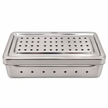 Estojo Inox Perfurado 20x10x5cm - Golgran