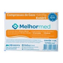 Compressa de Gaze Estéril 13 Fios - Melhormed
