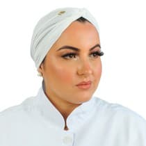 Gorro Turbante Feminino Branco - Dana Jalecos Exclusivos