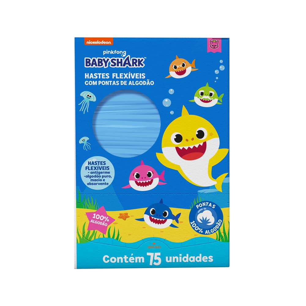 Hastes Flexíveis Baby Shark – 75 unidades