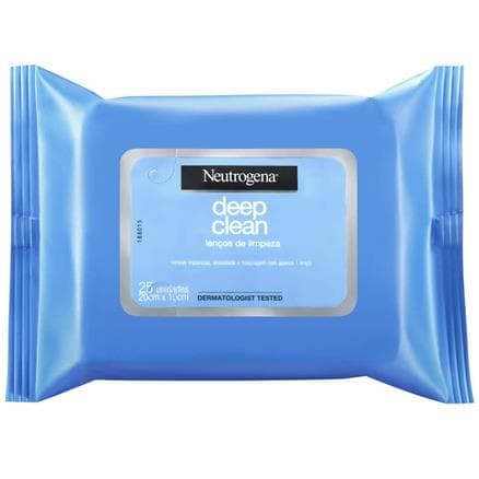 Lenços de Limpeza Facial e Demaquilante Neutrogena Deep Clean 25 Unidades - Portal do Médico
