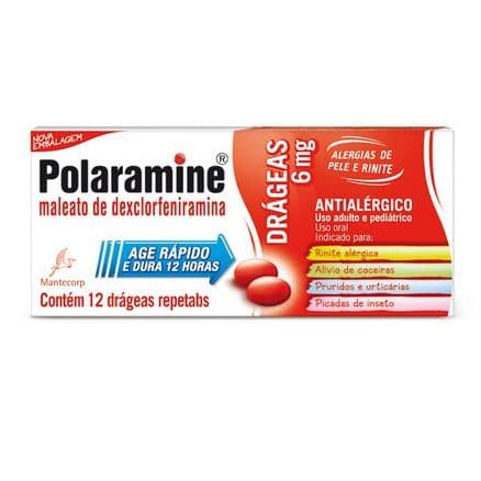 Polaramine 6mg 12 drágeas - Portal do Médico