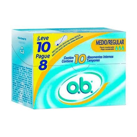 Absorvente Interno OB Medio/Regular c/ 10 - Portal do Médico