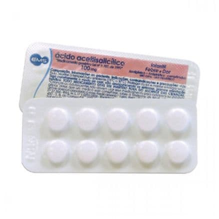 Ácido Acetilsalicílico 100mg 10 comprimidos Generico Ems - Portal do Médico