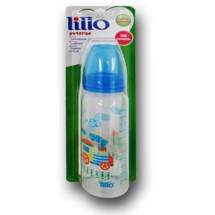 Mamadeira Llillo Divertida Principe Silicone Ortodôntica Azul 250ml - Portal do Médico