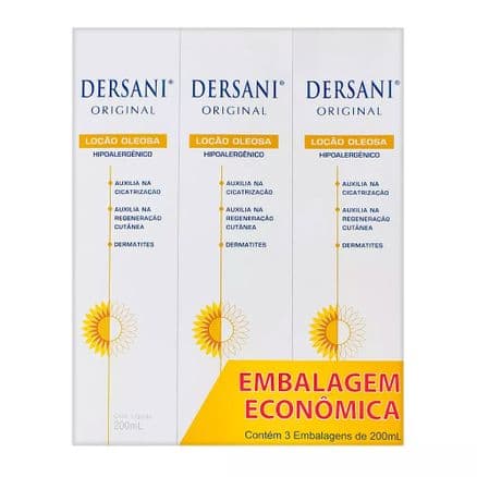Dersani Loção Oleosa 3 Unidades de 200ml cada Embalagem Econômica - Portal do Médico