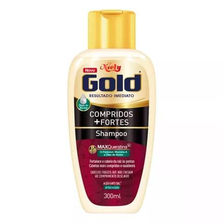 Shampoo Niely Gold Compridos + Fortes 300ml - Portal do Médico