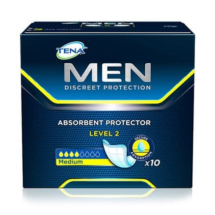 Absorvente Masculino Tena for Men Level 2 10 unidades - Portal do Médico