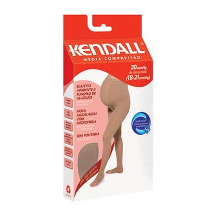 Meia-Calça Média Compressão Gestante Sem Ponteira Elástico Aparente Mel G - Portal do Médico