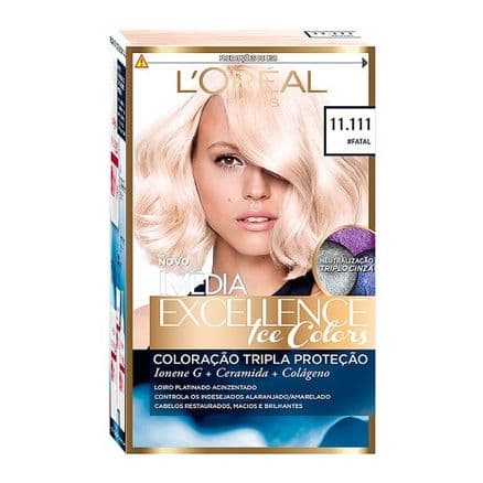 Tintura Creme Imédia Excellence L'oréal Ice Colors #Fatal 11.111 Kit - Portal do Médico