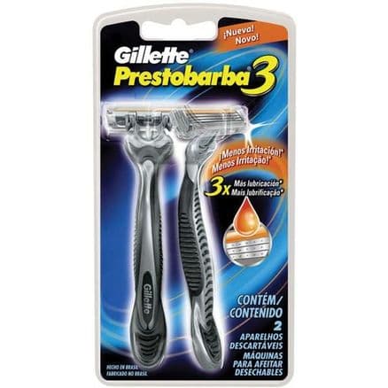 Aparelho de Barbear Gillette Prestobarba3 2 unidades - Portal do Médico