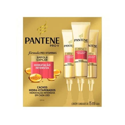Ampola de Tratamento Pantene Hidratação Intensiva Cachos Hidra-Vitaminados 3 Unidades de 15ml - Portal do Médico