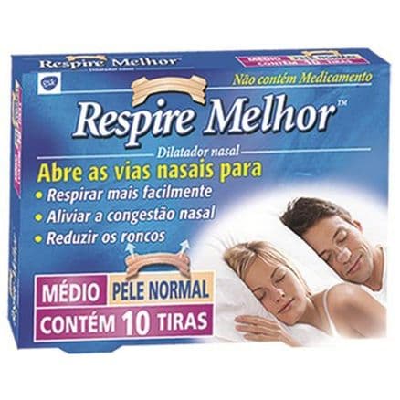 Dilatador Nasal Respire Melhor Médio Pele Normal 10 unidades - Portal do Médico