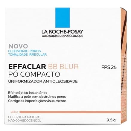 Effaclar BB Blur La Roche Posay Uniformizador Antioleosidade Pó Compacto Cobertura Natural Média - Portal do Médico