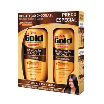 Shampoo + Condicionado Niely Gold Hidratação Chocolate 300ml Shampoo e 200ml Condicionador - Portal do Médico