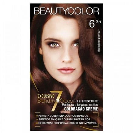Kit Coloração Permanente BeautyColor 6.35 Chocolate Glamour - Portal do Médico